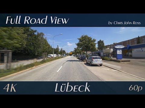 Lübeck, Germany: St. Jürgen, St. Gertrud - St. Jürgen Ring, Wallbrechtstraße, B75 - 4K (2160p/60p)