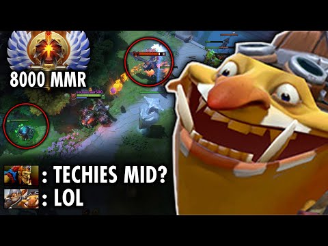 YOU HATE BATRIDER MID?? LET TECHIES DESTROY HIM!! GG 8000MMR MID BATRIDER | TECHIES OFFICIAL