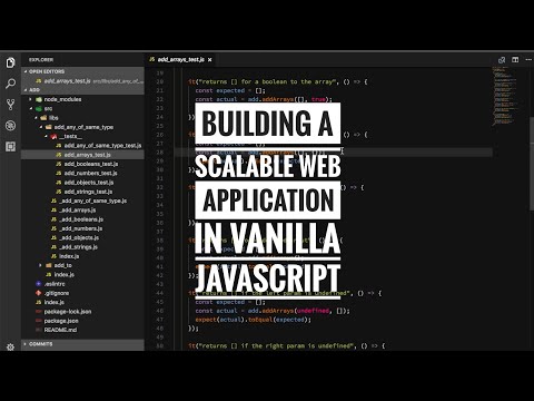 Building a scalable web application in vanilla Javascript