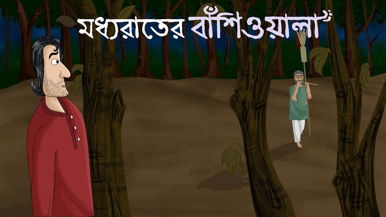 Modhyo Rater Banshiwala - Who Plays the Flute at Midnight | The Haunted River | Ghost Story | JA