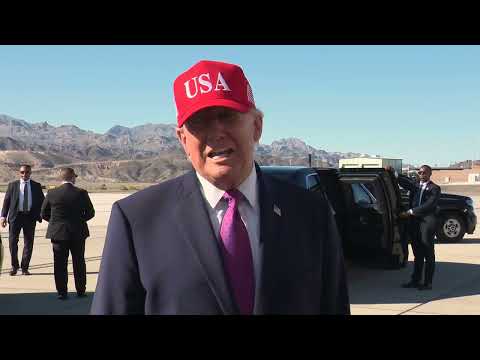 President Trump Gaggles with Press at Bullhead City, AZ, Oct. 14, 2026