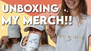 Unboxing MY OWN MERCH | Unboxing merch video