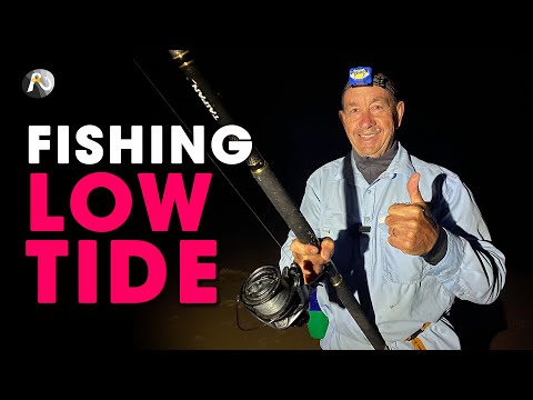Beach Fishing "Low Tide" + Catching Beach Worms!!