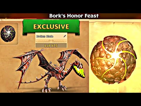Bork's Honor Feast "BROKEN BLADE" Max Level 175 Titan Mode - New Exclusive - Dragons: Rise of Berk