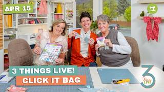 3 Things Live: Easy Click-It Bag Tutorial + Sewing & Embroidery Tips