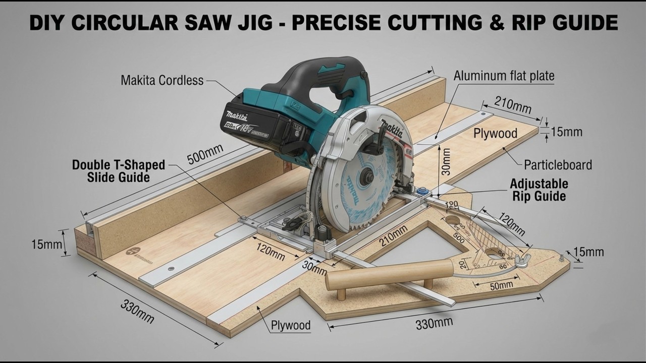 DIY Woodworking The Most Convenient Circular Saw Jig 10+1 Fully Preserved Edition