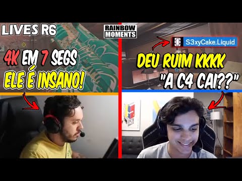 S3XYCAKE ERRANDO A C4, NESK FAZENDO HISTÓRIA, 5K INSANO DO RESETZ - MELHORES MOMENTOS LIVES R6