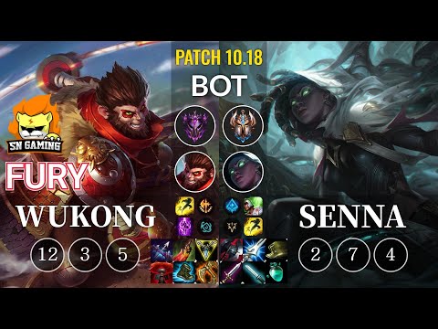 SN Fury Wukong vs Senna Bot - KR Patch 10.18