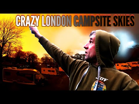 Crazy LONDON Campsite Skies Abbey Wood Caravan & Motorhome Club Site