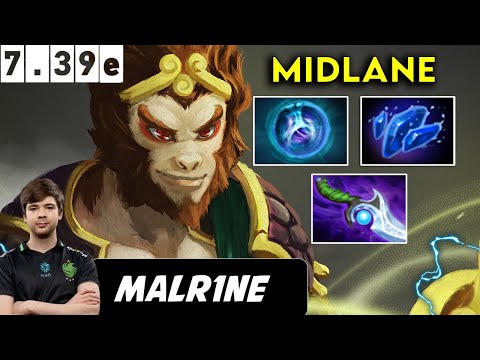 Malr1ne Monkey King Midlane - Dota 2 patch 7.39e Pro player Gameplay