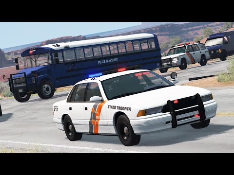 Police Motorcade Defense 4 | BeamNG.drive