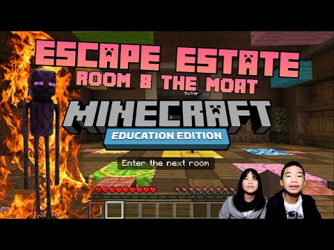 How to Code *ESCAPE ESTATE: RED PATHWAY ROOM 8 THE MOAT * in MINECRAFT: Education Hour of Code