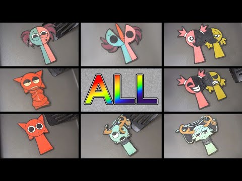 Horror Incredibox Sprunki OC Pancake Art - Semi Hemi, Kiki and Bouba, Pine, Mroona