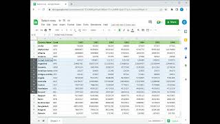 How to select multiple rows in Google Sheets