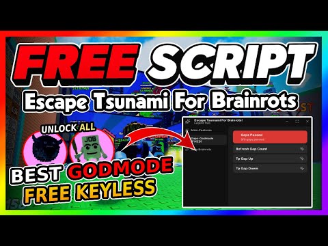 Escape Tsunami For Brainrots Script *NO KEY* - NEW GODMODE, TELEPORT BYPASS, AUTOFARM + More!