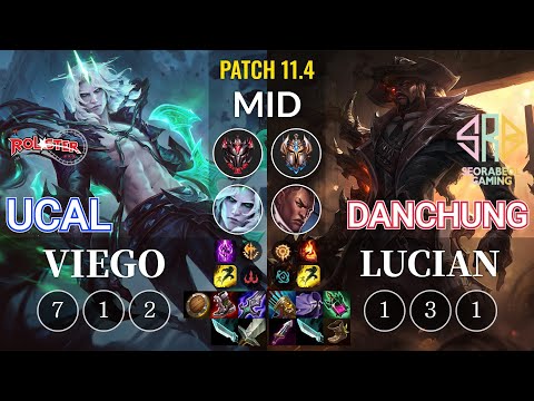 KT Ucal Viego vs SRB Danchung Lucian Mid - KR Patch 11.4