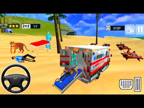 Emergency Ambulance Driving Simulator 2021 | Summer Coast Guard Beach Bay – Best Android Gameplay