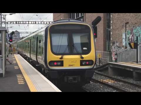 Irish Rail 29000 DMU 29001 departs Grand Canal Dock for Maynooth (28/7/17)
