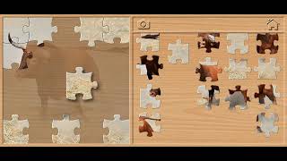 🐂 Bull Jigsaw Puzzle - Animals Puzzles for Kids Walkthrough