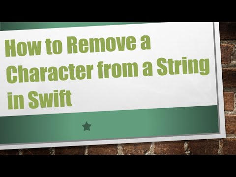 How to Remove a Character from a String in Swift