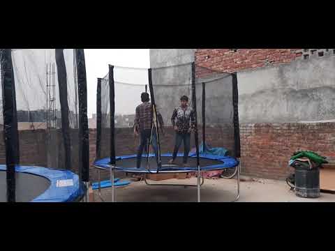 Boby inflatables mild steel zinc coated 8 feet trampoline, f...