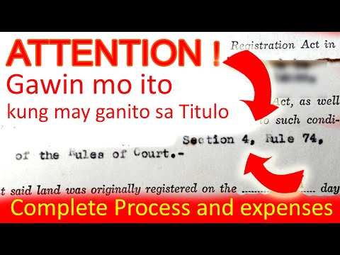 Section 4, Rule 74 of the rules of court cancellation process expenses and requirements updated