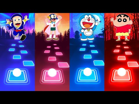 Ninja Hattori vs Perman vs Doraemon vs Shinchan (English Versions) - TIles Hop EDM Rush