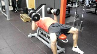 Flat Dumbbell Hammer Press exercise video thumbnail