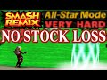 Smash Remix All Star Mode Gameplay With Sheik VERY HARD No Stock Loss