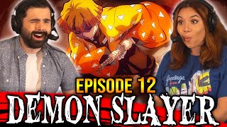 DEMON SLAYER EPISODE 12 REACTION! Zenitsu Sleeps 1x12 REACTION