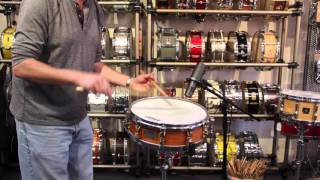 Video thumbnail for Yamaha Maple Custom 4x14 Snare Drum Antique Finish by A Drummer's Tradition