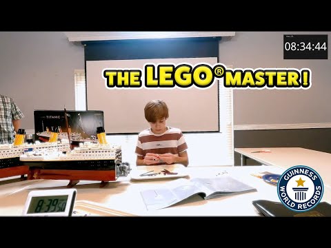 LEGO® genius builds the Titanic REALLY fast!