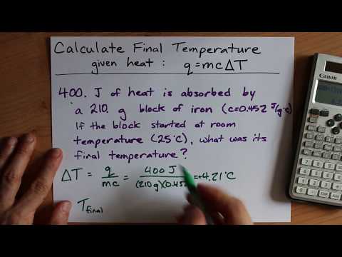 What is the Final Temperature given Heat (q=mcΔT)