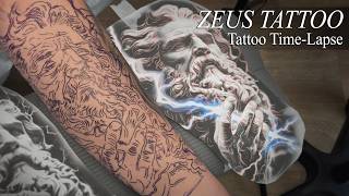 ZEUS TATTOO | Realistic Tattoo Time-Lapse