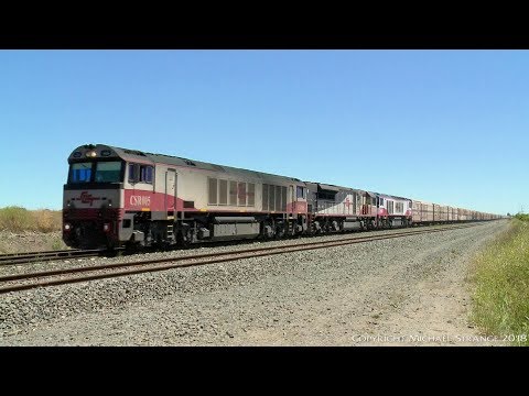 4PM9 SCT Freight With Boxcars & Containers - PoathTV Australian Trains & Railways