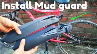 How to install plastic mud guard in normal cyclecy