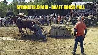 preview picture of video 'Horse Pulls at Maine's Springfield Fair - August 2014'