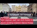 ?️? | MARS van FEYENOORD-SUPPORTERS richting stadion Slavia Praag