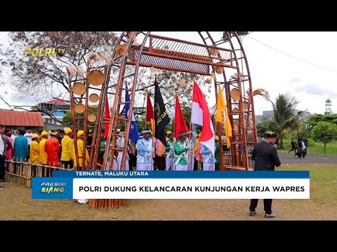 POLDA MALUT AMANKAN KEGIATAN WAPRES SAAT MEMBUKA FESTIVAL BUDAYA LEGU TARANOATE