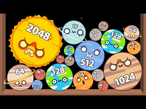 PLANET MERGE: Puzzle Game - 2048 Balls Game Unblocked, Merge Balls 2D, Balls 2048, Bubble Merge