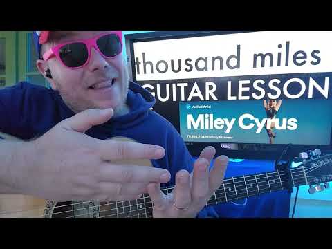 How To Play Thousand Miles - Miley Cyrus, Brandi Carlile Guitar Tutorial (Beginner Lesson!)