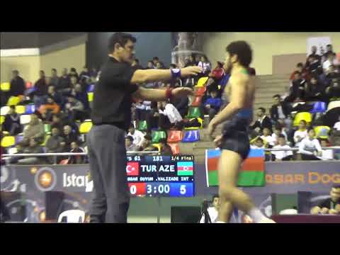 1/4 final FS - 61 kg: Cabbar Duyum (TUR) - İntiqam Vəlizadə (AZE)