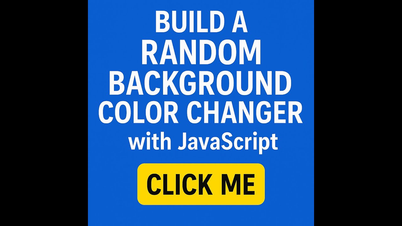 Build a Random Background Color Changer with JavaScript | Beginner Project.