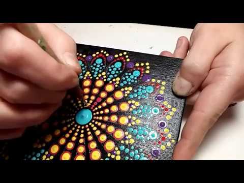 How to paint Dot Mandalas EASY & Beautiful Design Using a Stencil