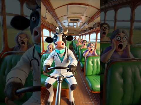 ❤️ Cat Sound 😻 Cow Driving 🐮 2 #cat #gato #shorts #cow