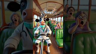❤️ Cat Sound 😻 Cow Driving 🐮 2 #cat #gato #shorts #cow