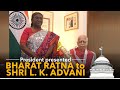 President Droupadi Murmu presented Bharat Ratna to Shri L. K. Advani at his residence