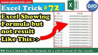 Solved IT - MS Excel Showing The Formula In A Cell Instead Of The Result || Formula Text Displayed