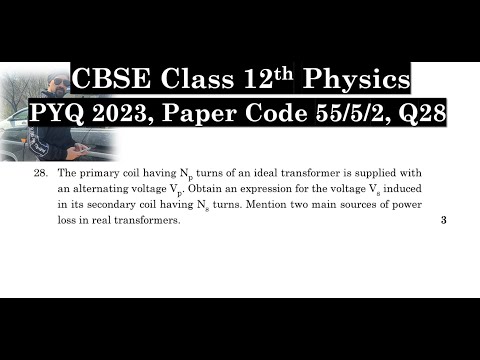 The primary coil having Np turns of an ideal transformer is supplied with an alternating voltage Vp.