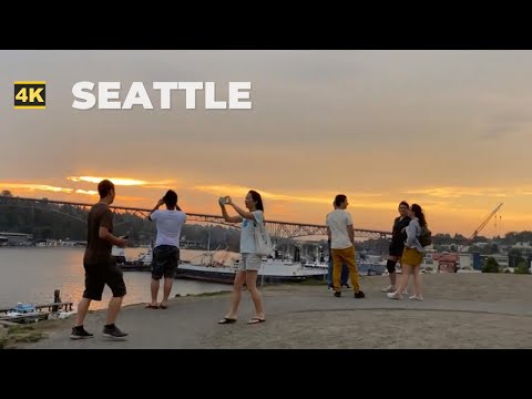 [4K] Seattle Walk : Gas Works Park viewing the breathtaking skyline